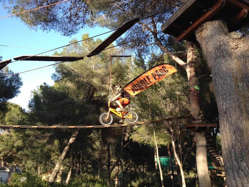 BMX on the Explorador course