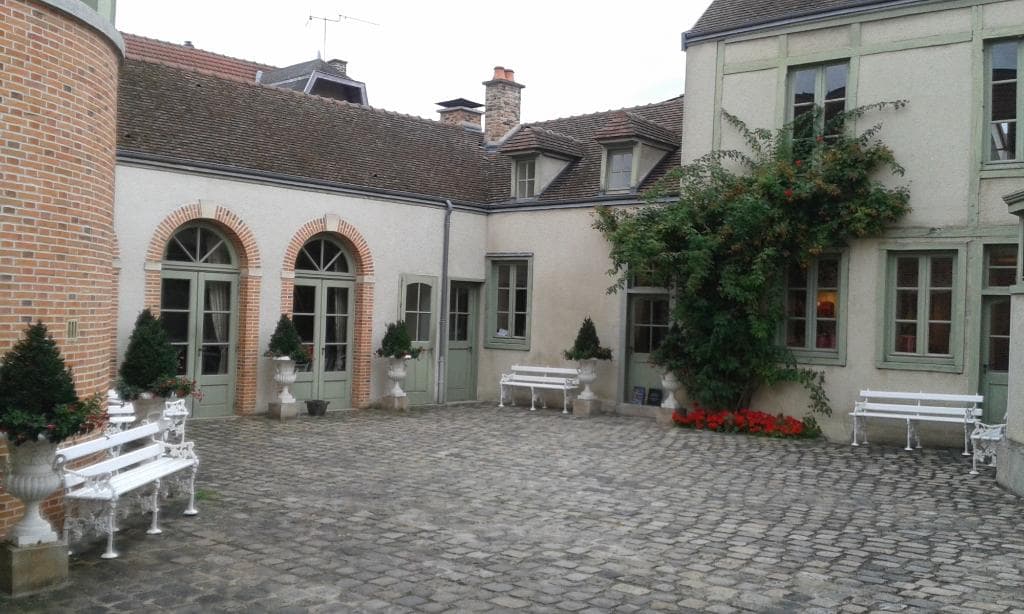 Inside court yard and building in Reims -