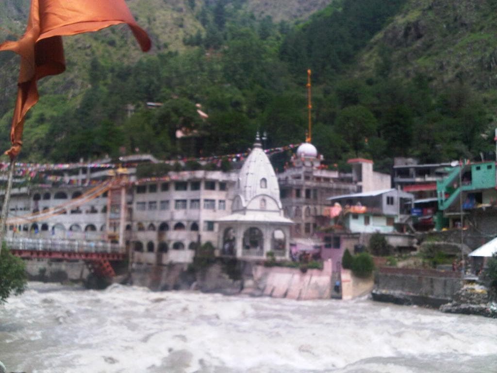 First view of Temple and Gurudwara from distance