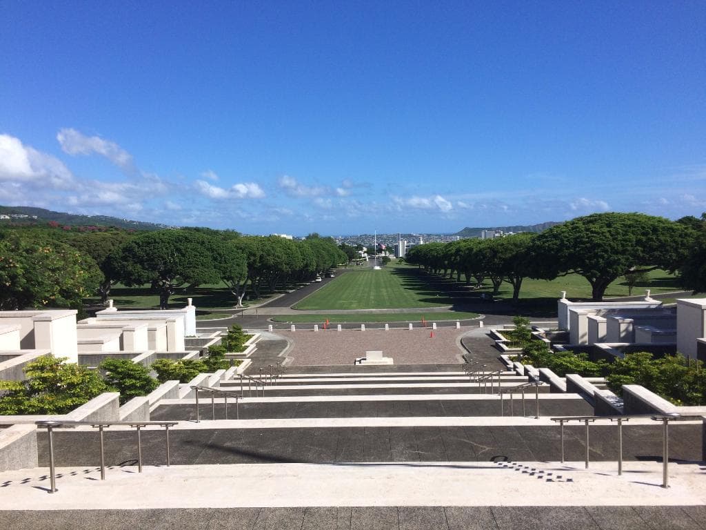 Looking down over the Memorial