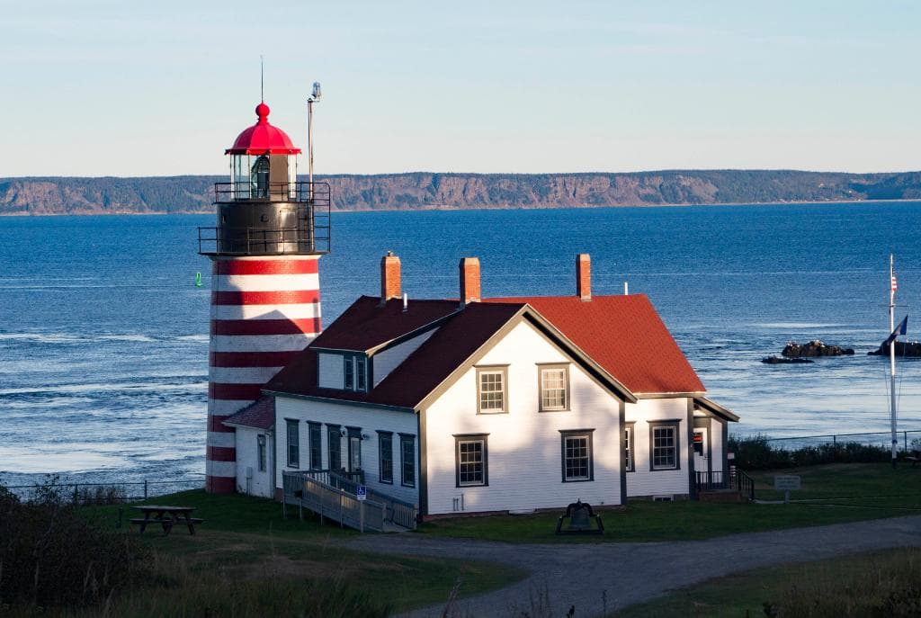 Quoddy Head Light near sunset