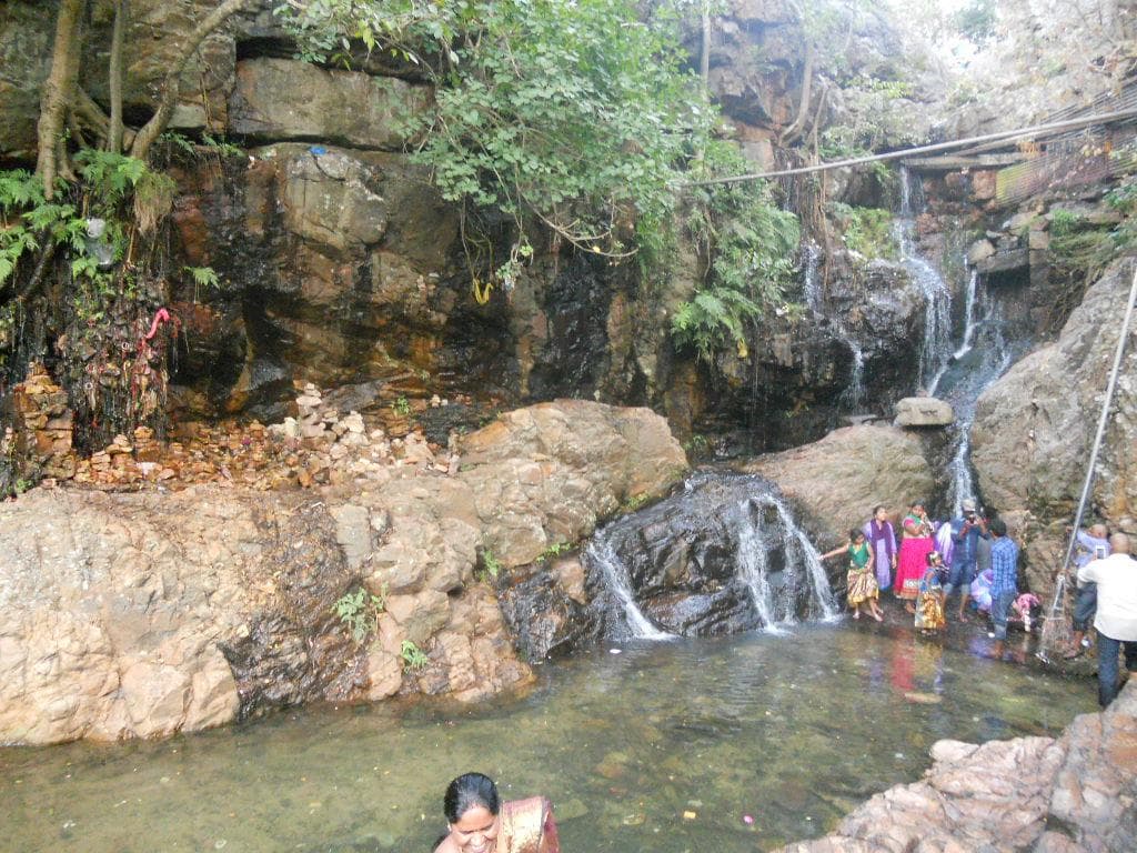 Pilgrims  at Akasa Ganga