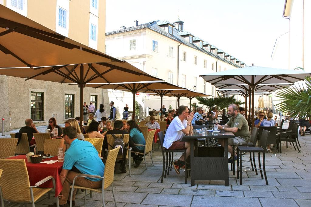 Outdoor seating on this lovely day