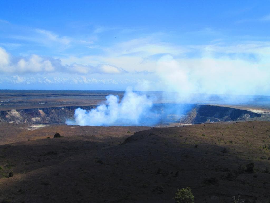 Kilauea Volcano viewed from Visitor Center