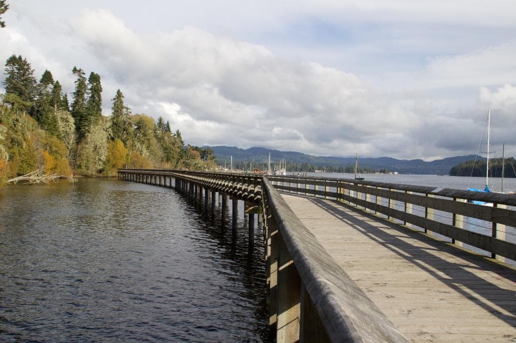 The boardwalk in Ed McGregor Park, Sooke