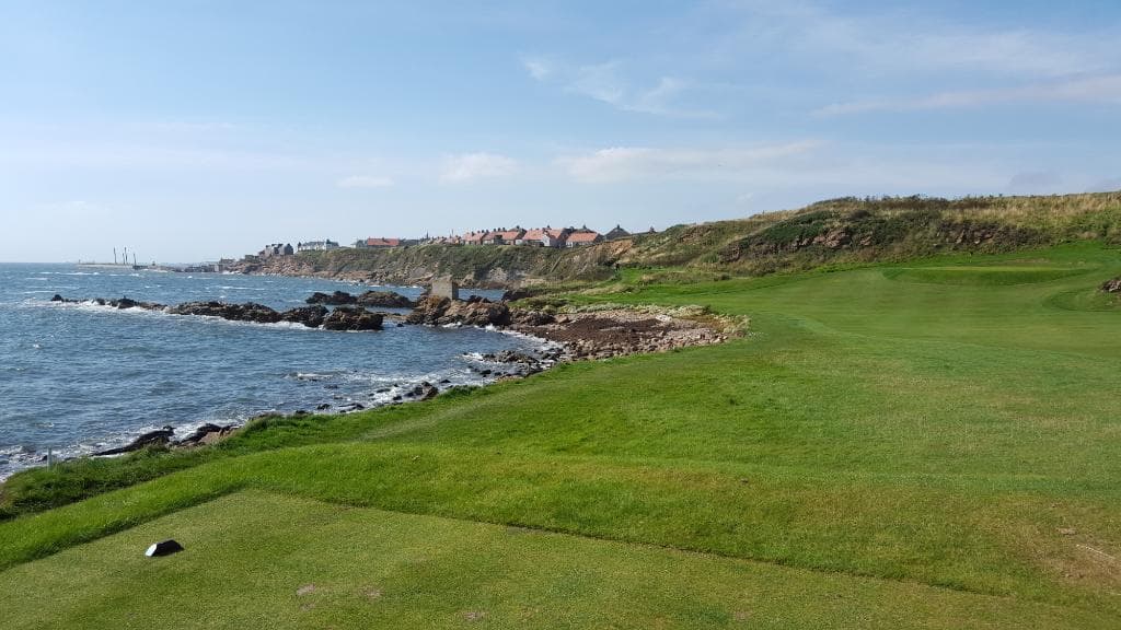 The view of Pittenweem from the golf course.