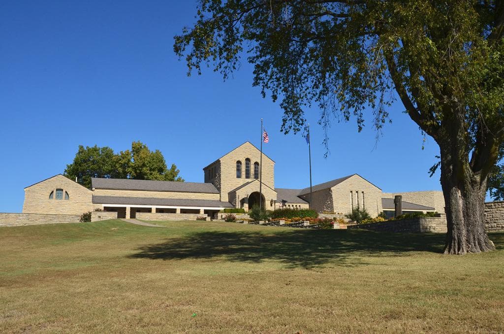 Wide view of the southern elevation in October.