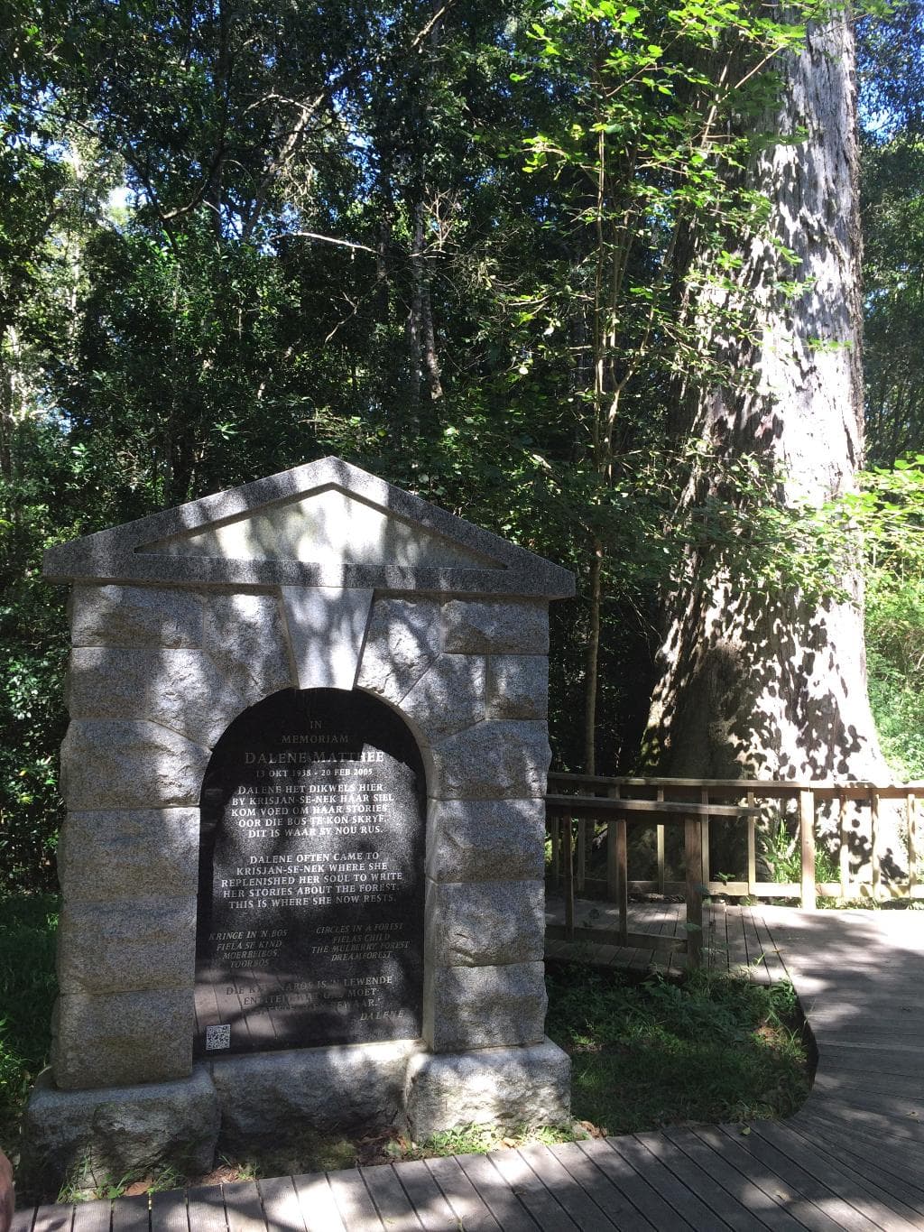 Big Tree and Dalene Matthee Memorial