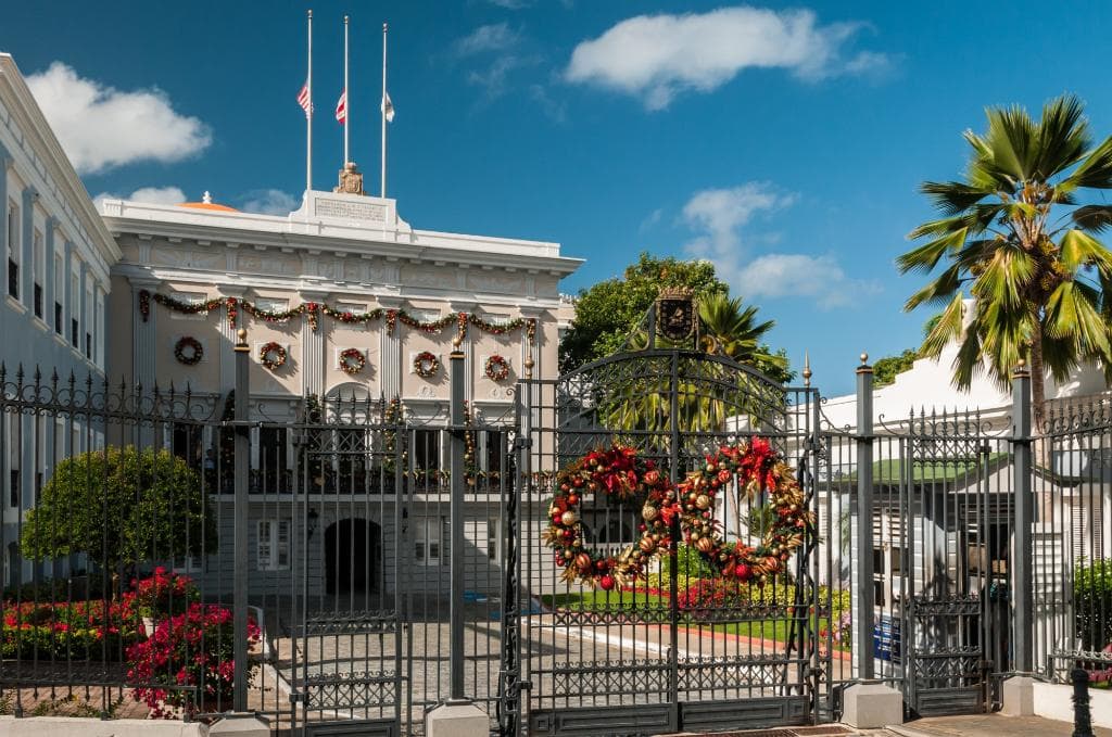 La Fortaleza Decked Out for Christmas