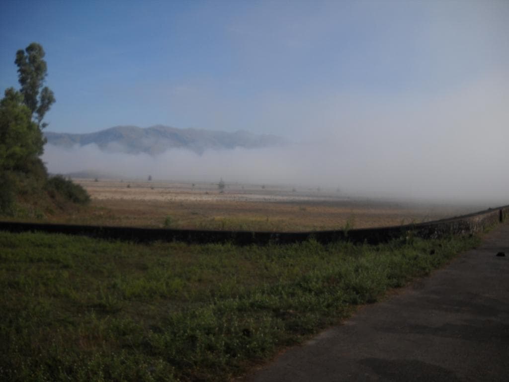 View of nature from Lakya Dam in early morning