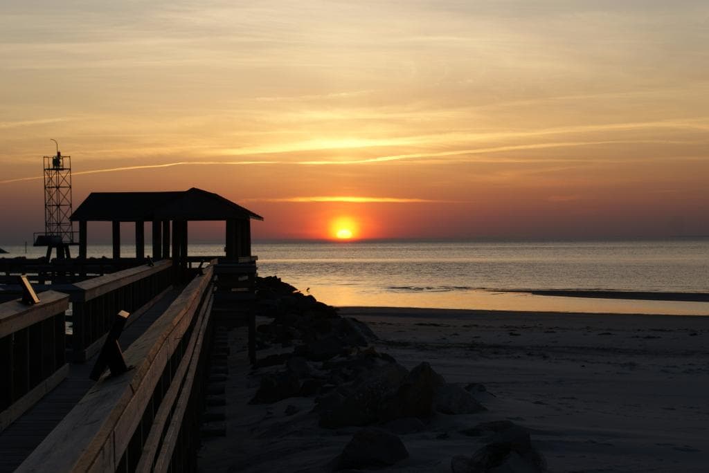 sunset from the boardwalk