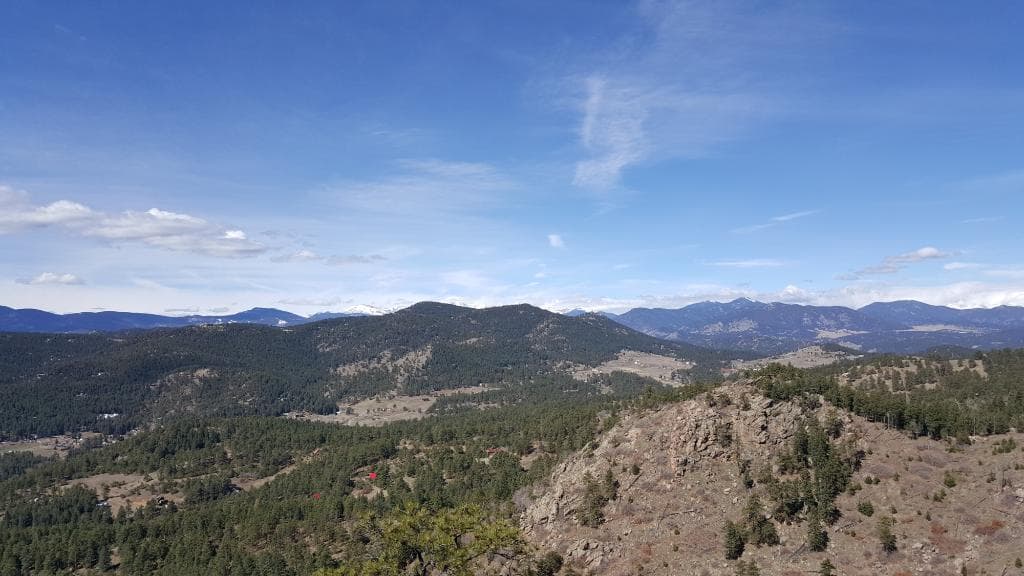 One of many vistas and a picture of the park map showing what mountains we were looking at.