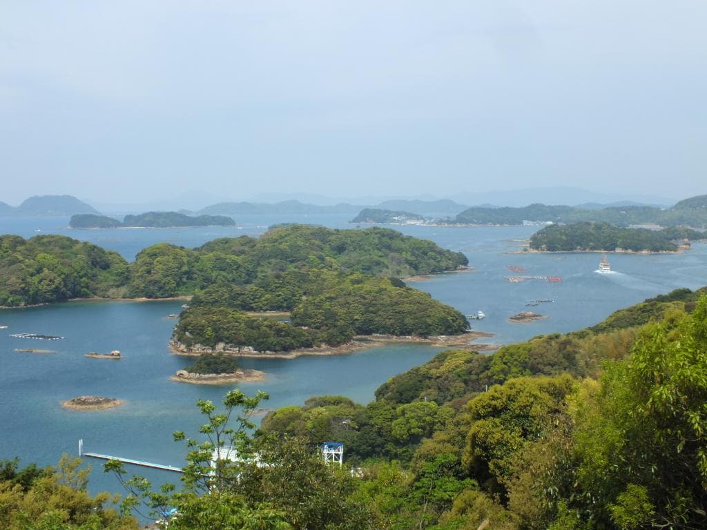 九十九島全景　遊覧船もスタート