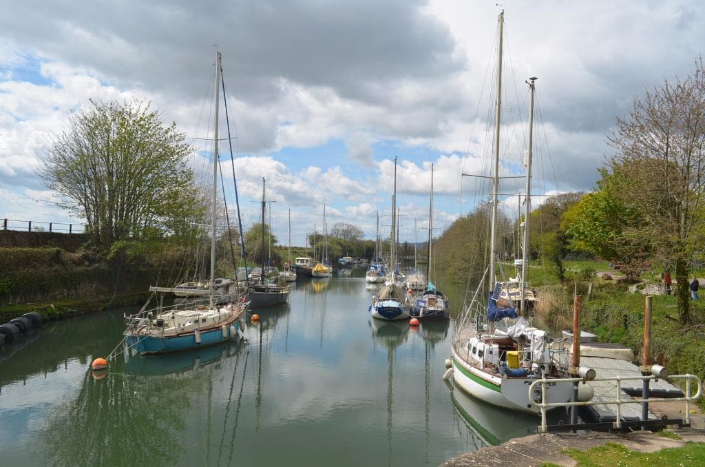 The nice end of the moored boats