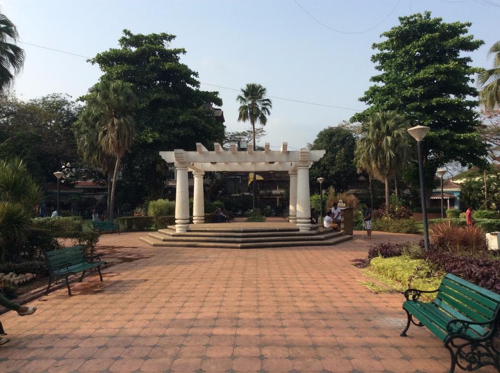 The Place where there was a free library stand, to read books over there.