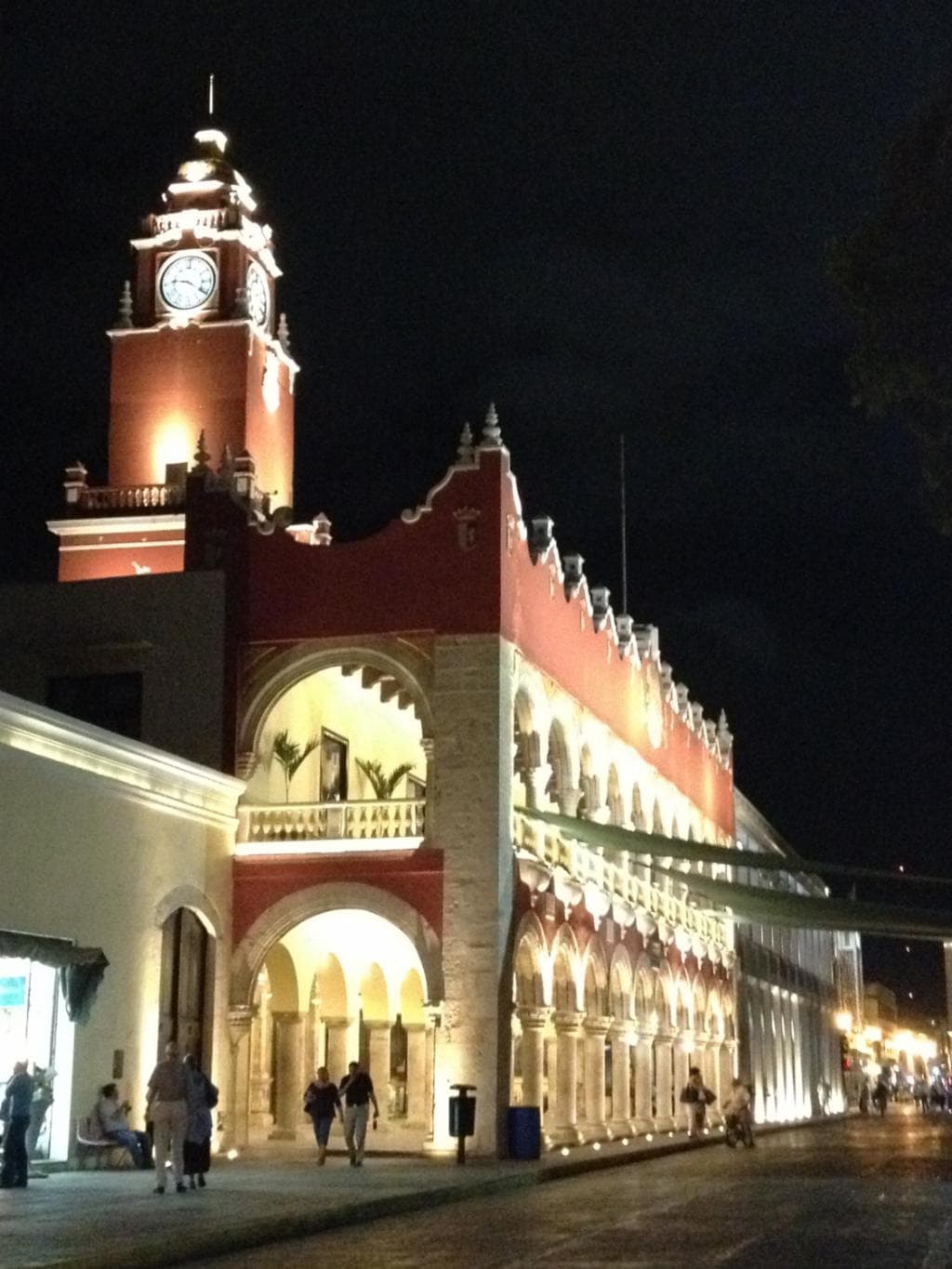 Vista de noche Palacio Municipal
