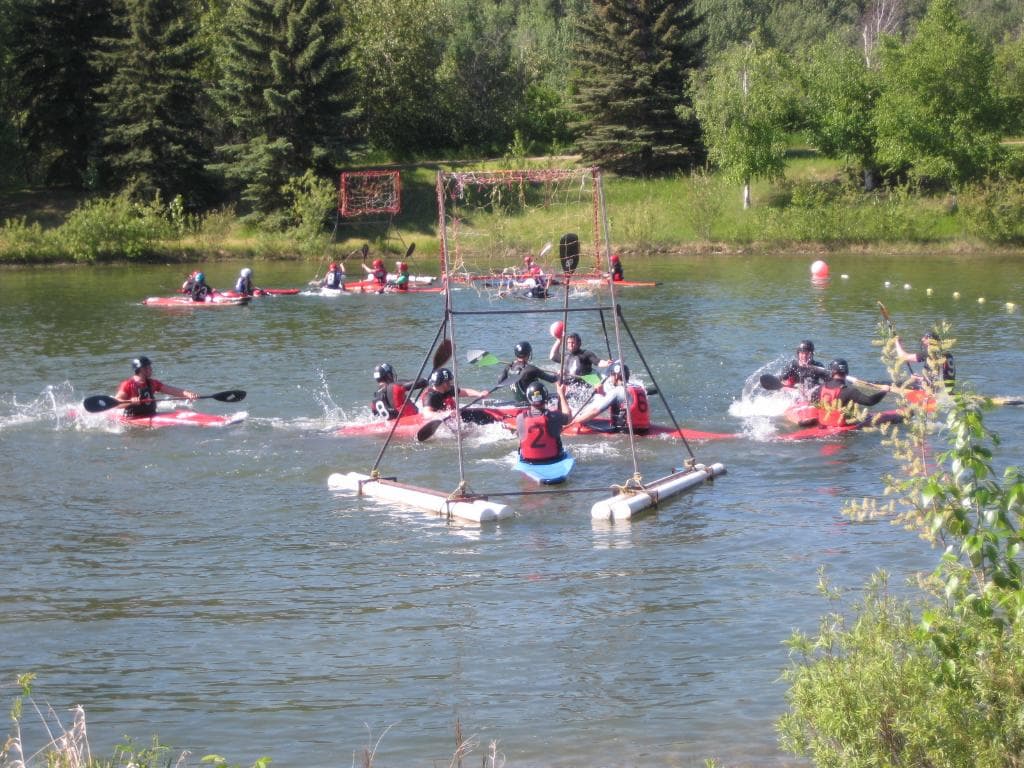 Kayak Water Polo? Not sure what it was but there were many ponds in use and were fun to watch