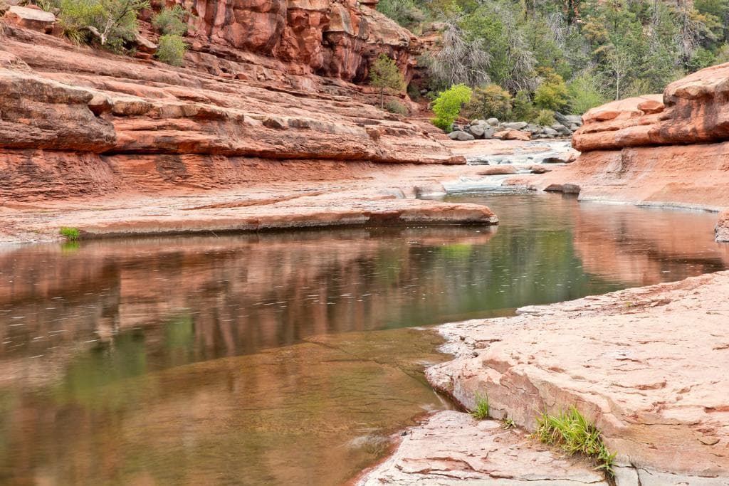 Natural water slide at Slide Rock State Park