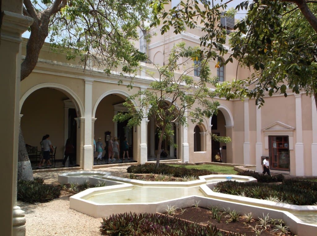 Museum courtyard.