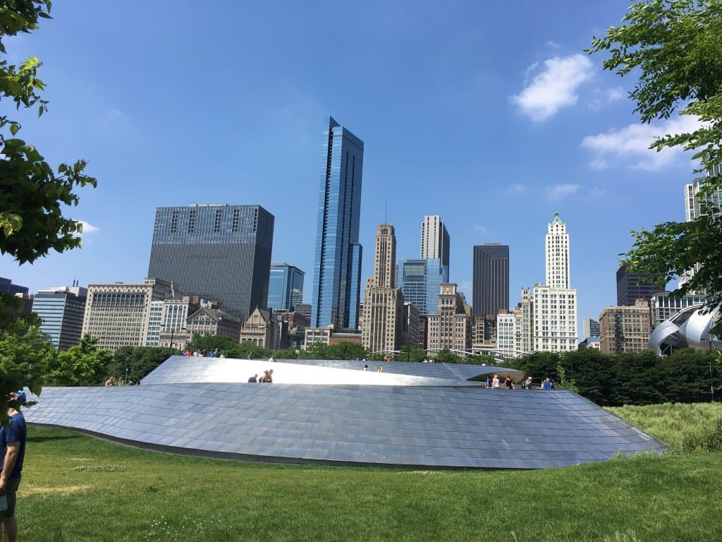 Bridge to Maggie Daley Park from Millennium Park.