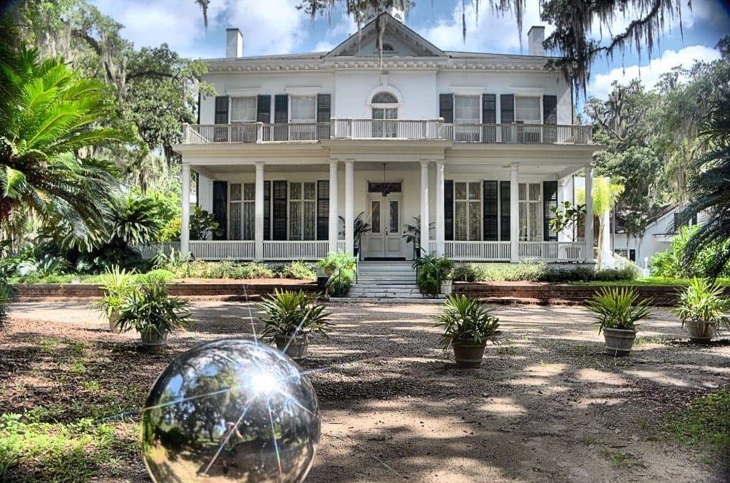 Goodwood Museum front yard and gazing ball
