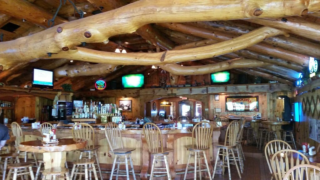 View from inside dining