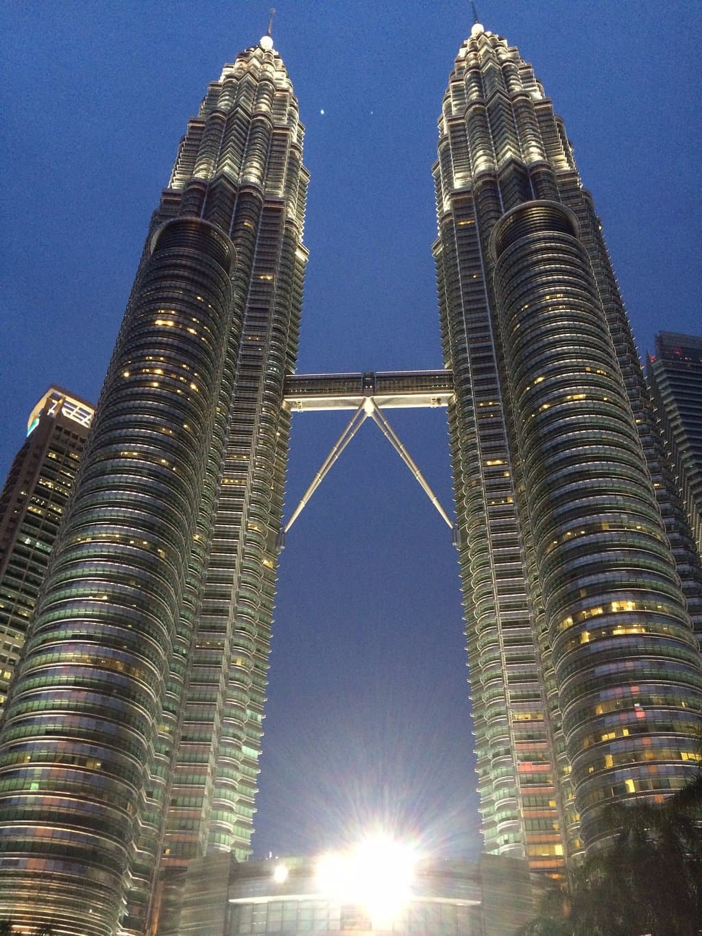 from the park in front of main entrance