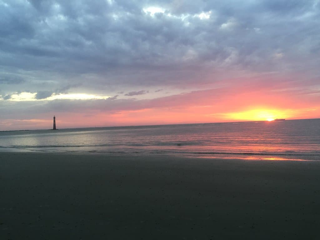 Sunrise at Lighthouse Inlet Heritage Preserve