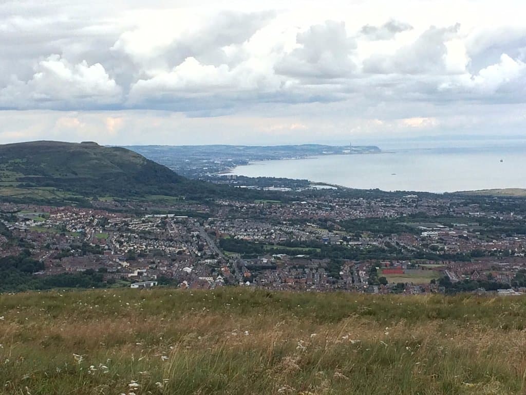 View of Cave Hill and North Belfast from summit path