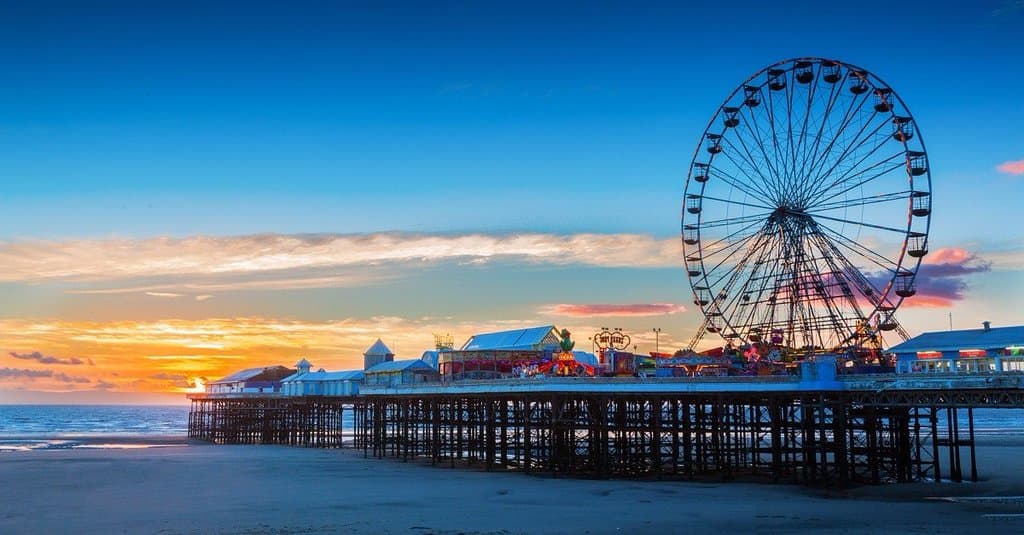 central pier at sunset