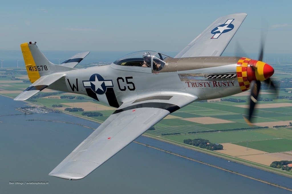 Onze Mustang P51 registratie PH-JAT