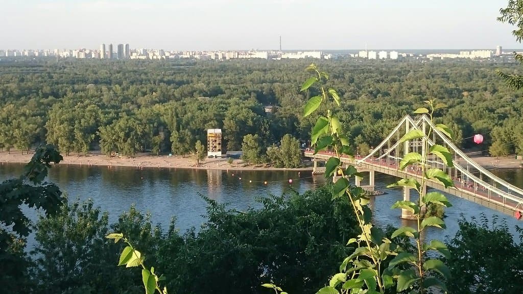 Beach in middle of Dniper river