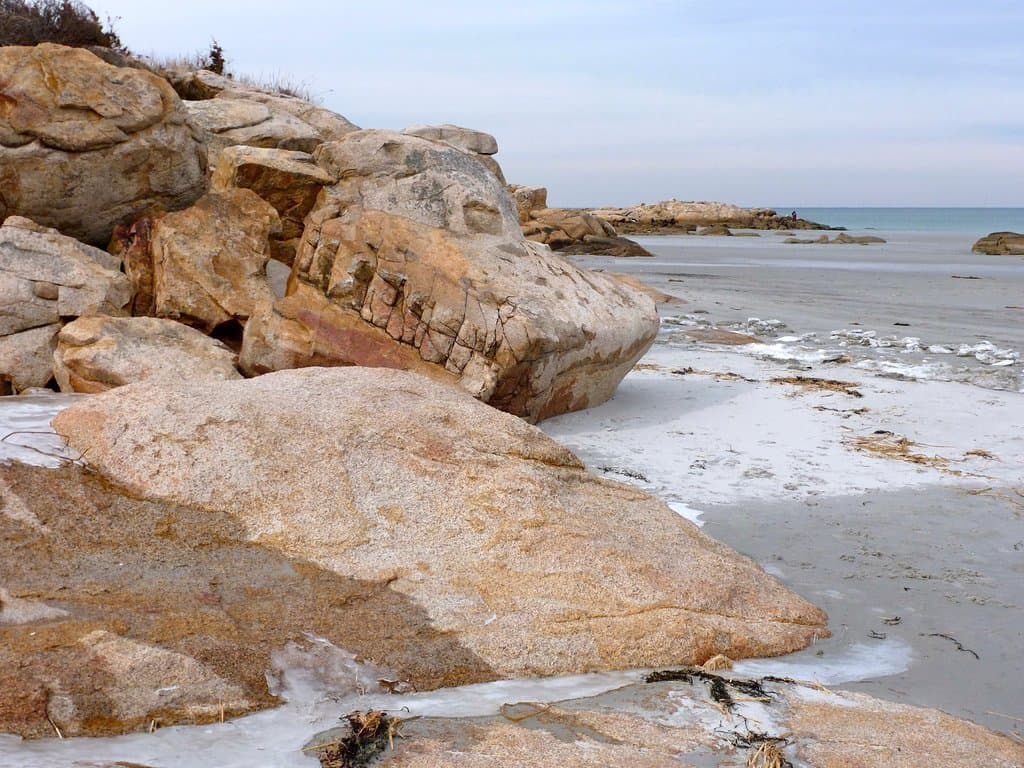 Marvelous rock formations on the beach
