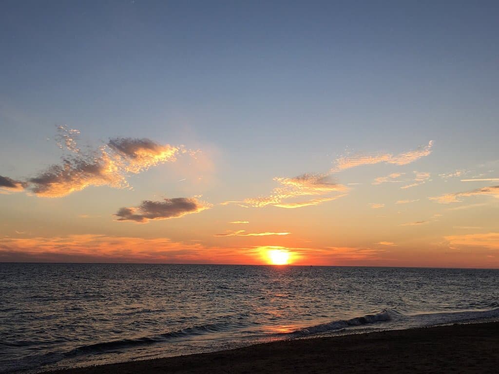 Herring cove beach sunset. One piece of sea glass piece found!