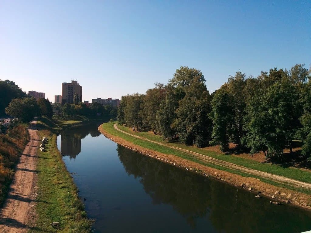 Ostravice river - View from the foot bridge