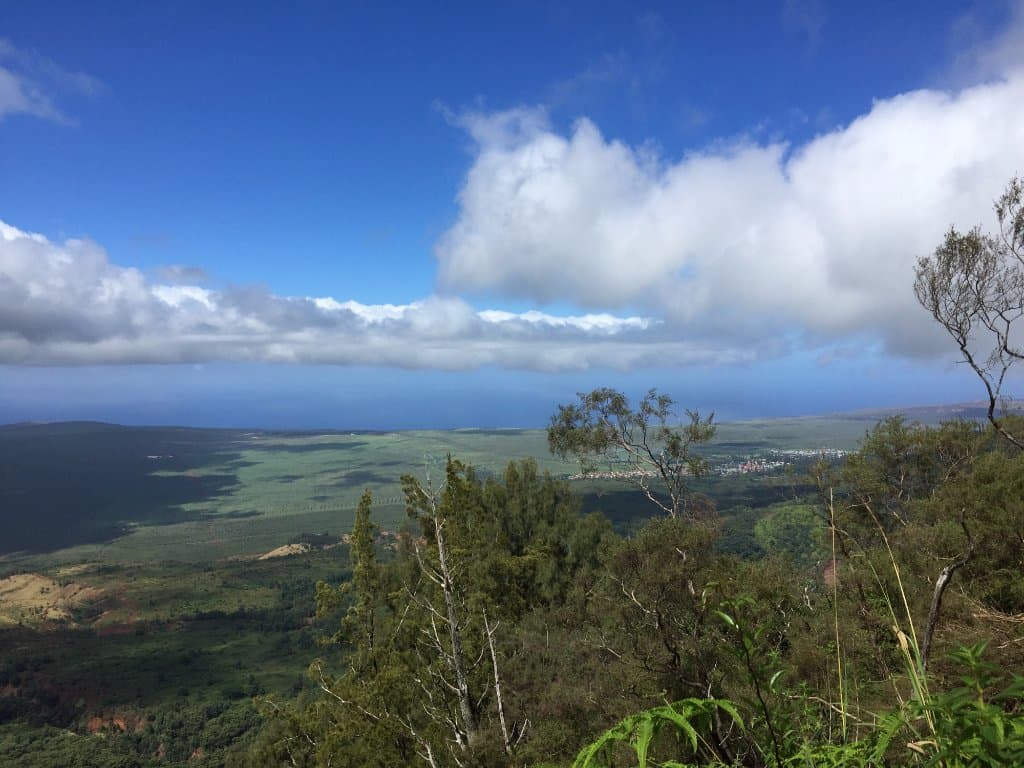 From Mount Lana`ihale looking toward Lana`i City