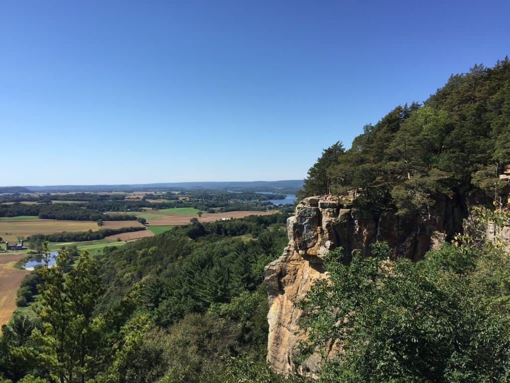 Beautiful day at Gibraltar Rock near Lodi, WI