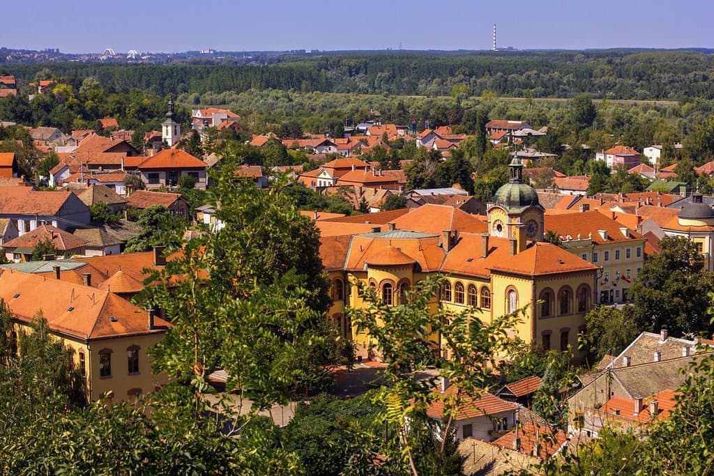 A view on Sremski Karlovci from a neighboring hill