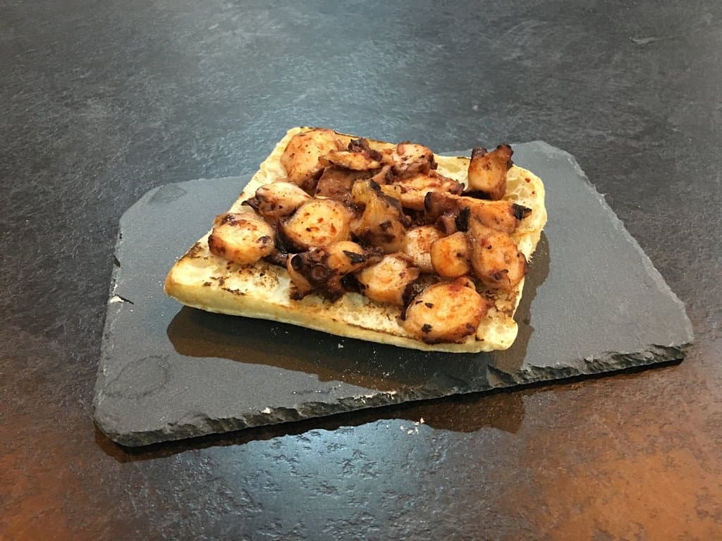 tosta de pulpo