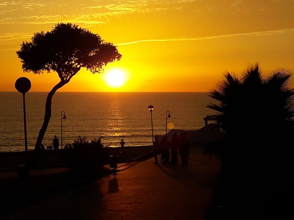 Coucher de soleil vu du Parc Atalaya