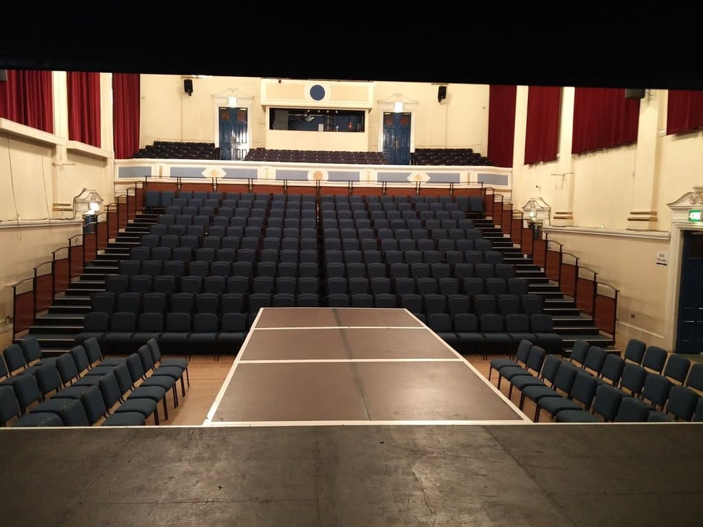 Set for a catwalk fashion show.