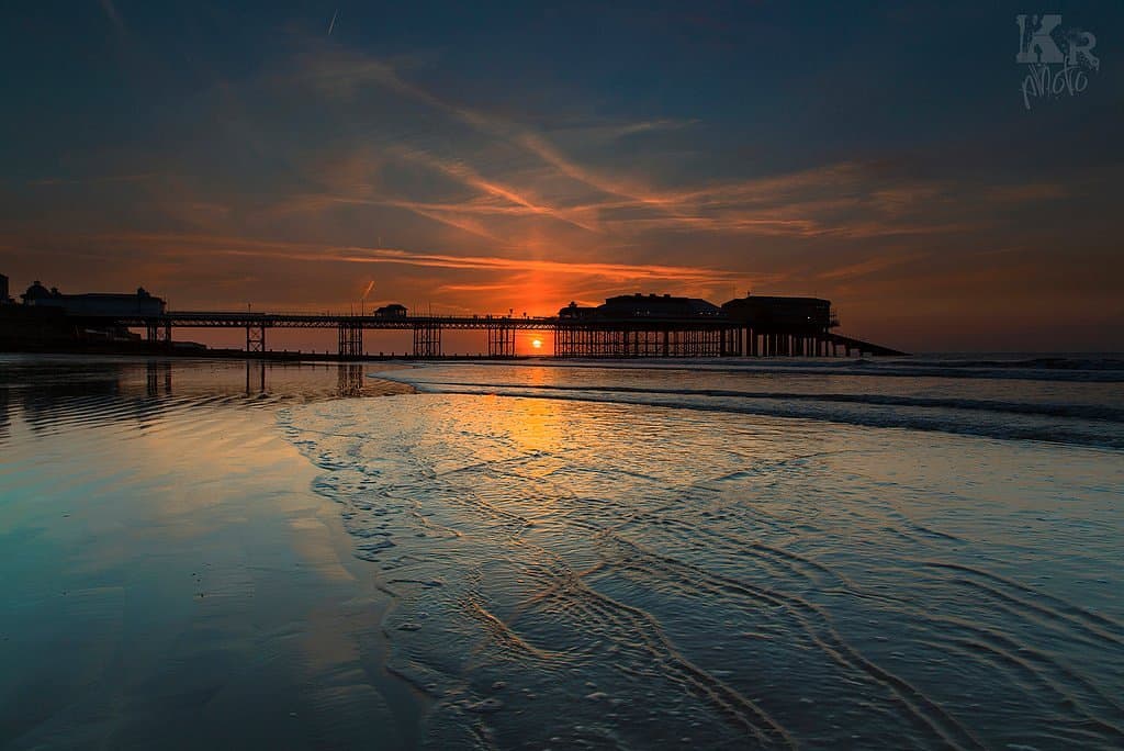 Evening shot on the beach at Cromer