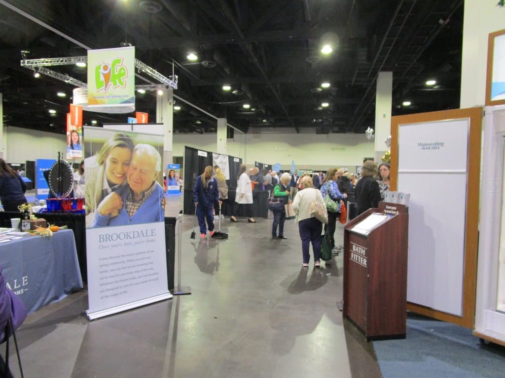 Exhibits from the Boomers and Seniors Expo.