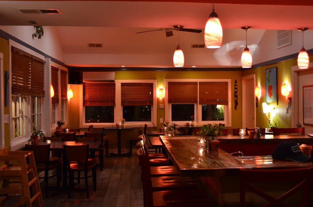 Inside seating and bar