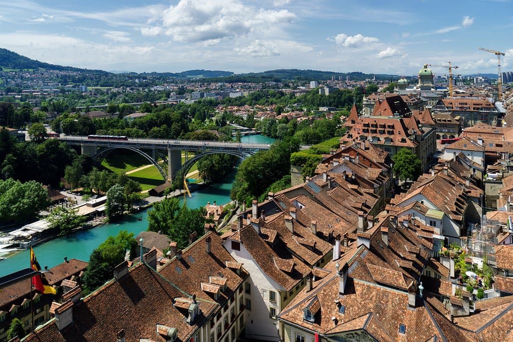вид с колокольни Бернского собора