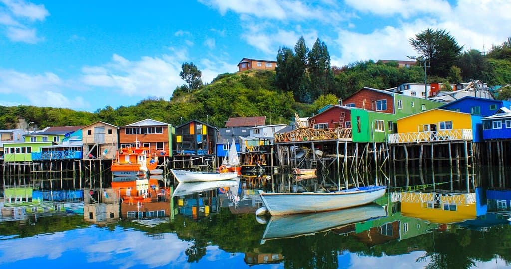 Palafitos, Construcciones sobre el mar en la ciudad de Castro, Isla de Chiloé
