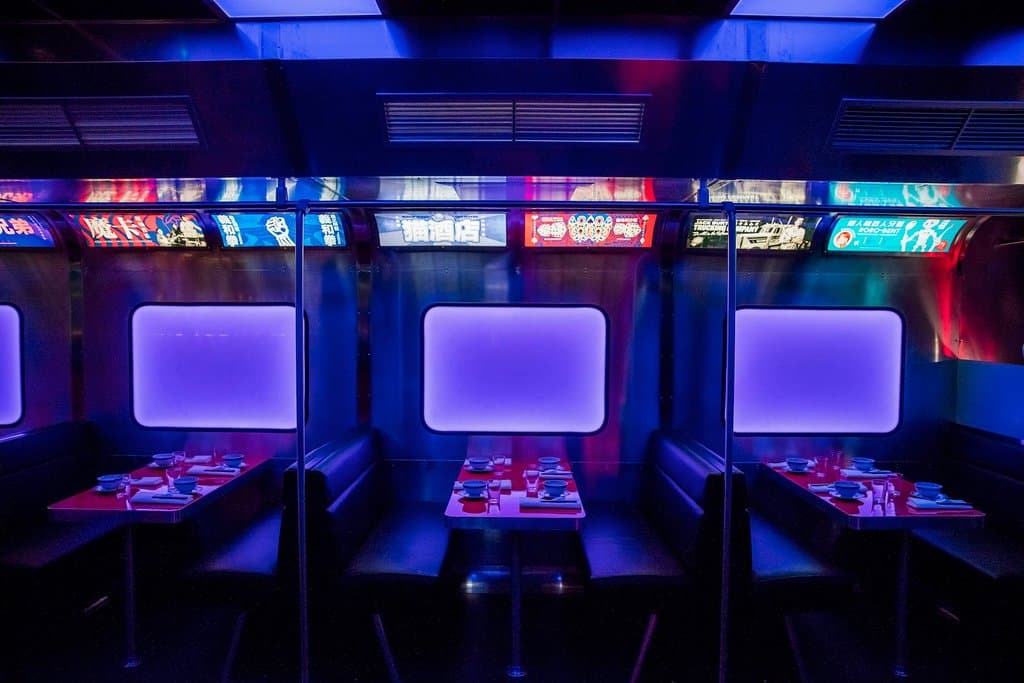 Seating booths in Hang Dai