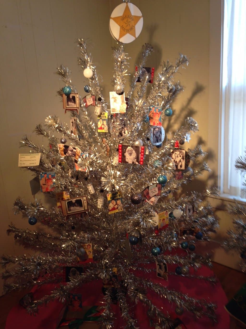 Aluminum Christmas tree exhibit at Brevard (NC) Heritage Museum, 2016