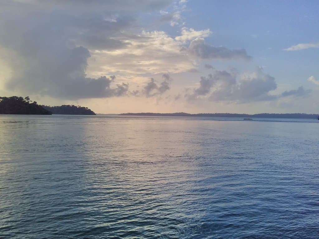 View of different islands from jetty