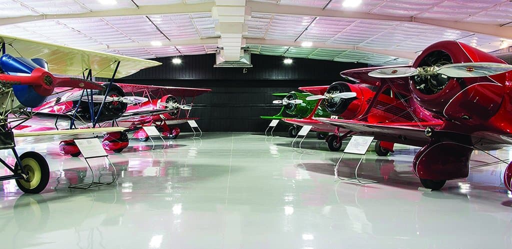 The newly renovated Walter Beech Hangar. Several very rare aircraft are on exhibit. 